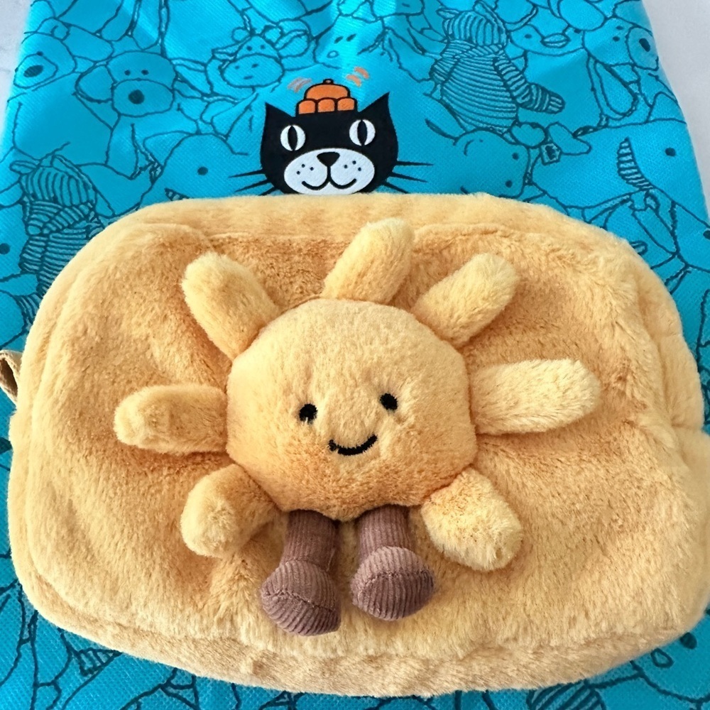 Jellycat Sun Plush Pouch with gift bag - NWT